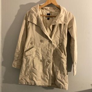 Tan Trench Coat Lightweight Mid-Length